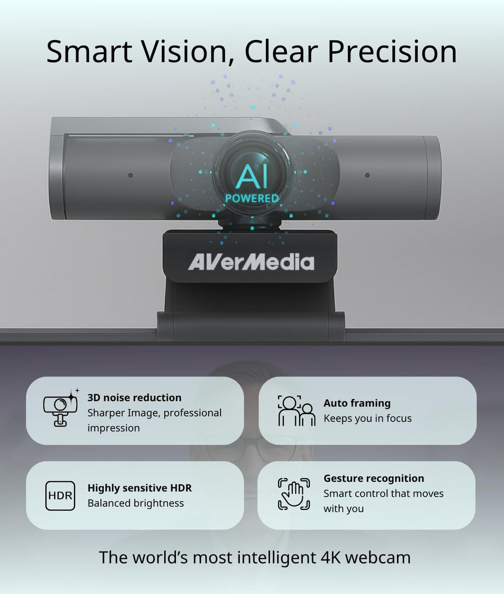 AVerMedia PW313D DualCam 2K Document Camera for Trading Cards, Miniatures