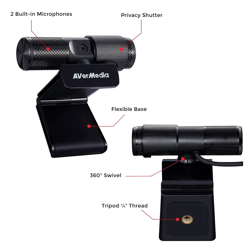 AVerMedia PW313D DualCam 2K Document Camera for Trading Cards, Miniatures