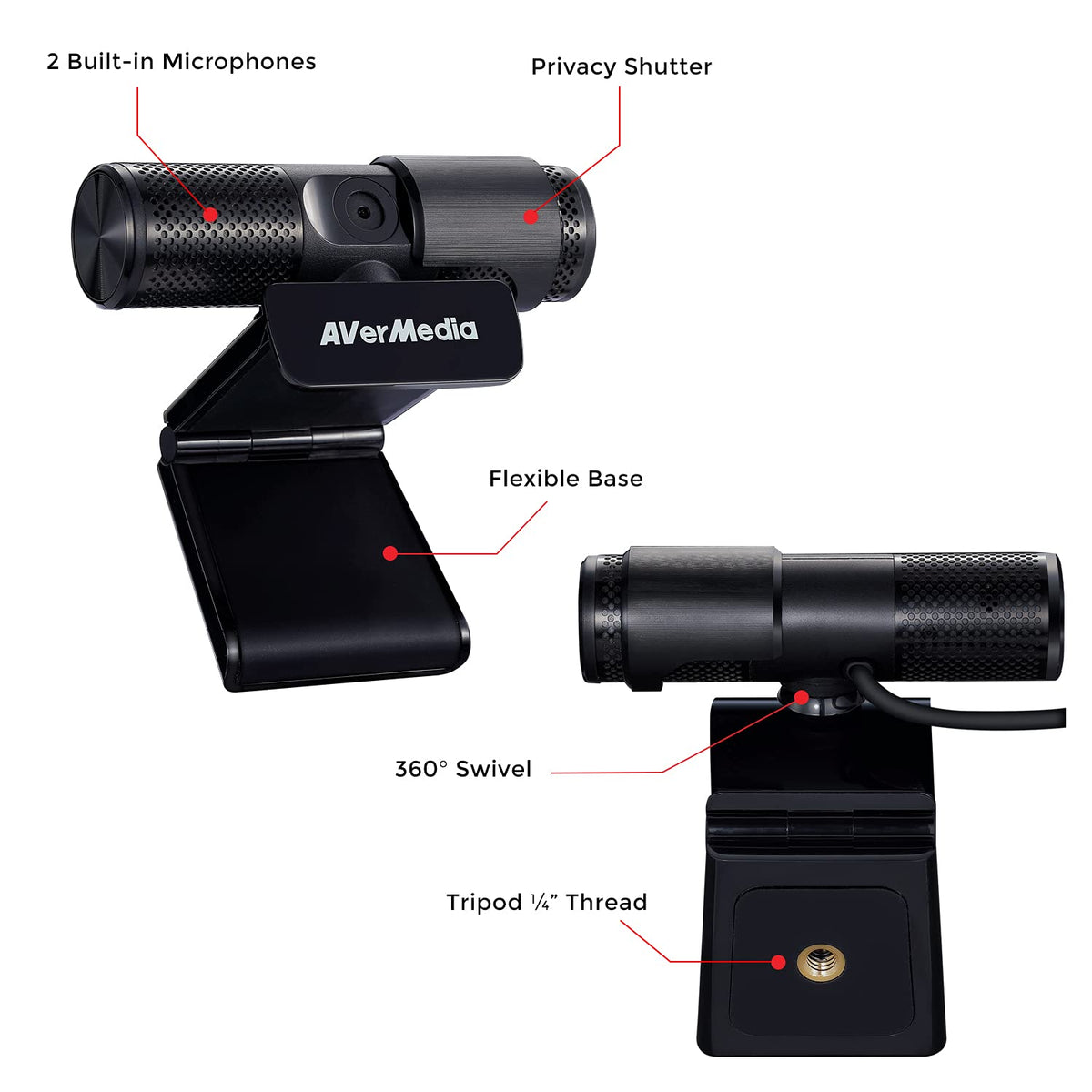 AVerMedia PW313D DualCam 2K Document Camera for Trading Cards, Miniatures