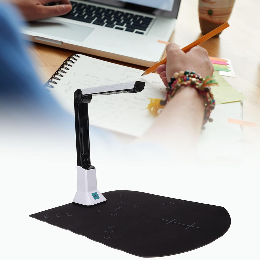 Document Camera 8MP 4K Ultra High Definition USB Document Scanner A4 Auto Focusing for Distance Learning, Video Conferencing, Remote Working, Stop Motion, etc