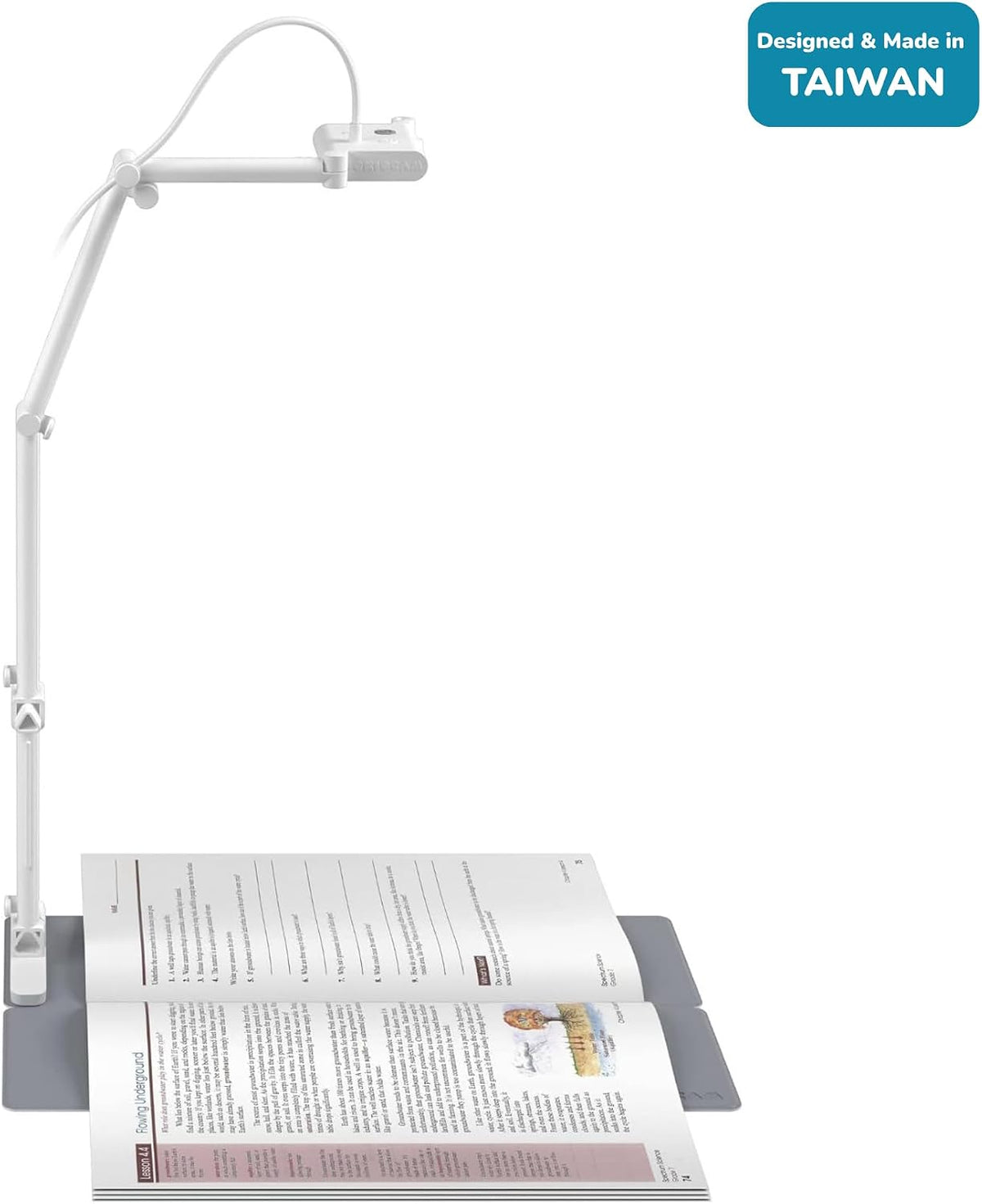 OKIOLABS OKIOCAM T-4K 8MP USB Document Camera for Teachers and Classroom, Online Teaching, Video Calling, Doc Camera for Mac PC Chromebook