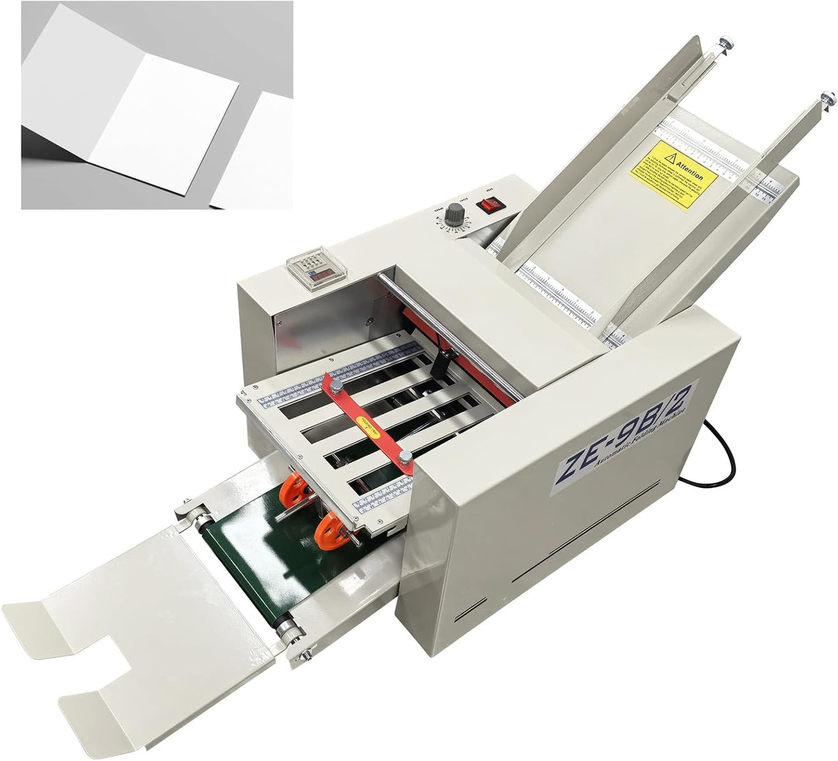 TECHTONGDA Automatic Paper Folding Machine 110V Office Desktop Paper Folder with Counter & 262ft/min Adjustable Speed, 2 * 2.7in to 8.3 * 16.5in Fold Sizes for Offices Schools