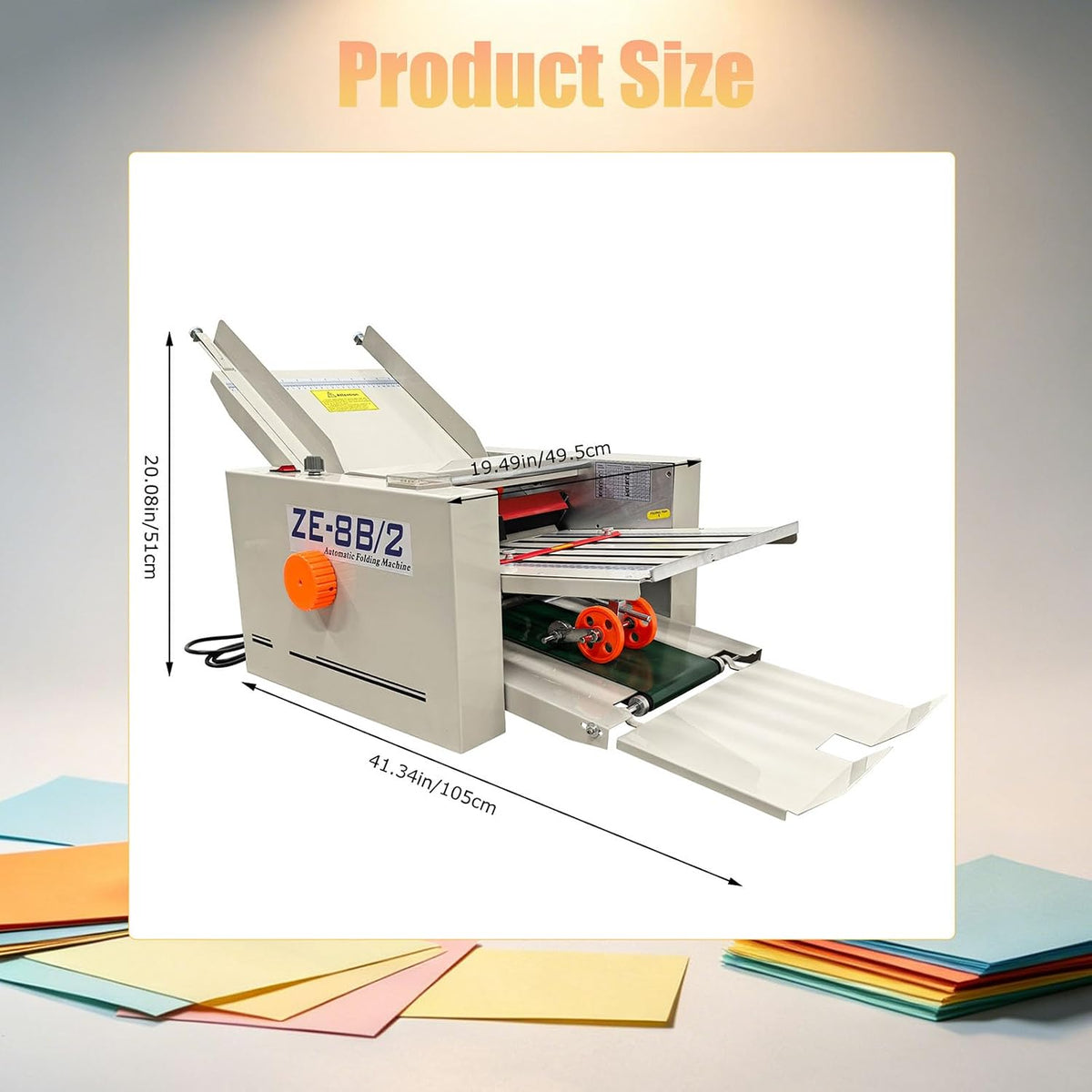 110V Folding Paper Machine with 2 Trays, Max Speed 262ft/min