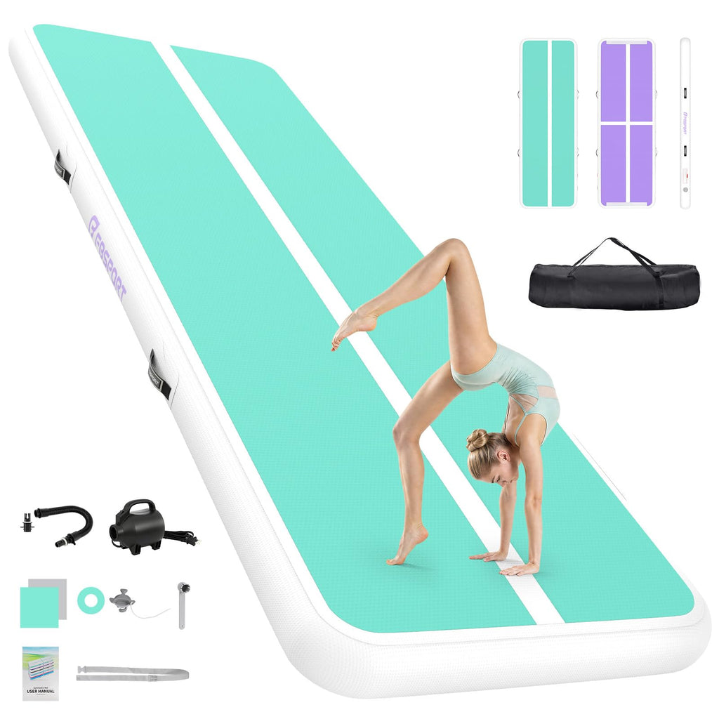 FBSPORT 6.6ft/10ft/13ft/16ft/20ft Inflatable Air Gymnastics Training Mat