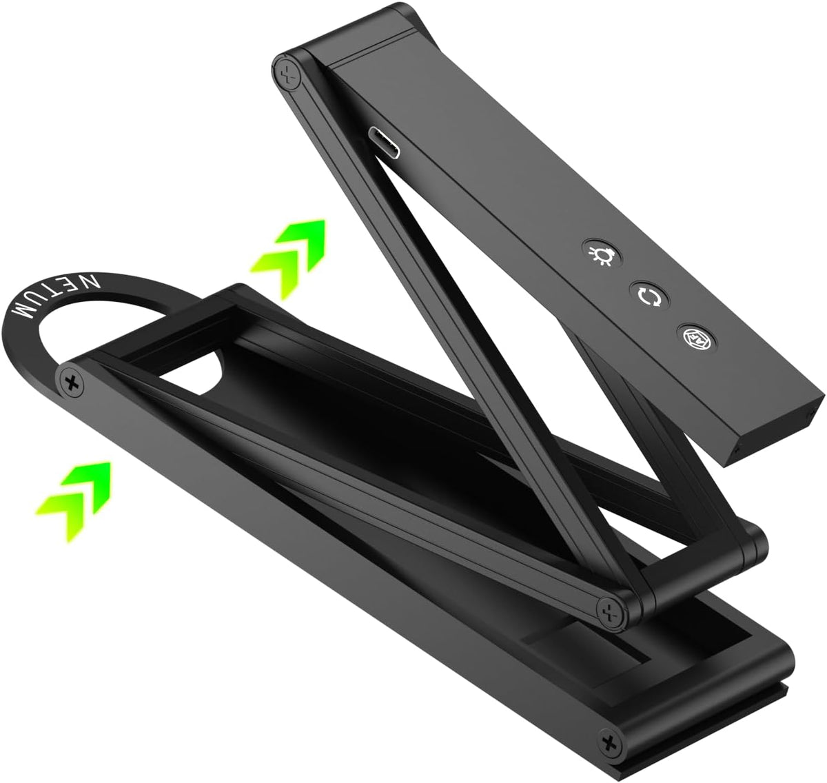 NETUM Document Camera & Webcam 4K with Microphone, USB Visualiser, 3-Level Touch LED, AutoFocus, Image Invert, Fold, for Windows - Remote Teaching & Live Demo (SD-1300)
