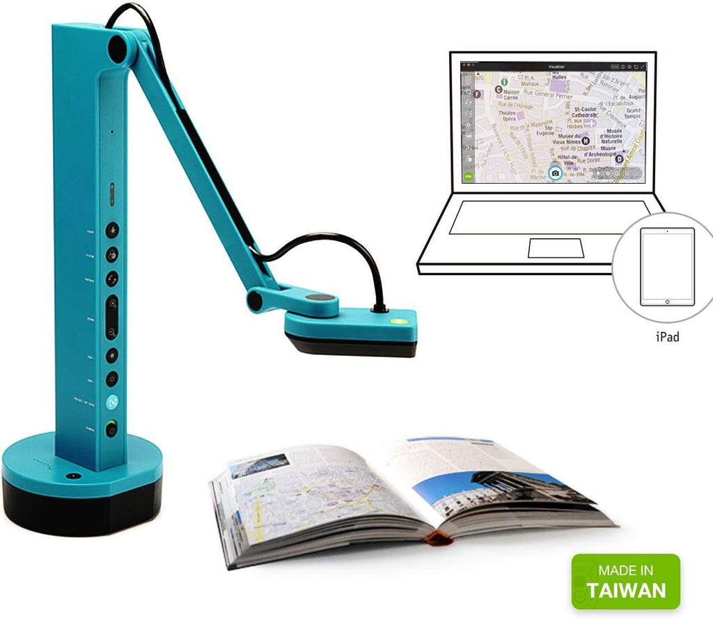 IPEVO VZ-X 8MP Document Camera, Easy Setup, 3 Modes of Connectivity â Wi-Fi, HDMI, and USB, Compatible with Web Conferencing Software in USB Mode, Works Wirelessly with iOS, tvOS and Android
