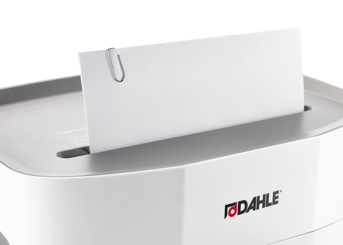 Dahle PaperSAFE PS 100 Paper Shredder, Oil Free, Jam Protection, Security Level P-4, 5 Sheet Max, Shreds Staples, Paper Clips & Credit Cards