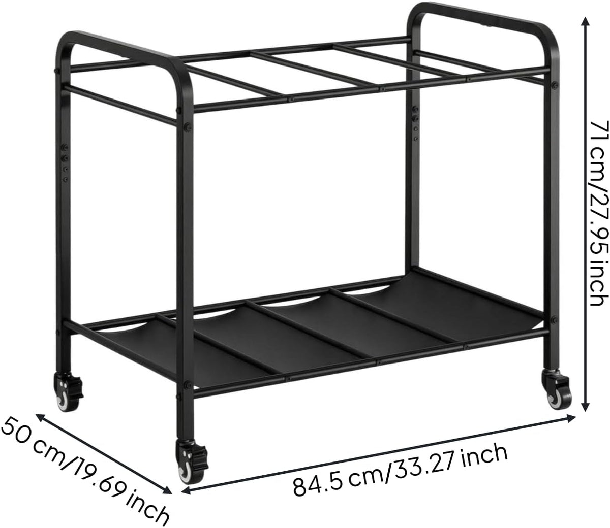 Organizer Exercise Mat Organizer Storage Rack Freestanding Utility Cart With Open Shelving Stainless Steel Body With Suitable for Home