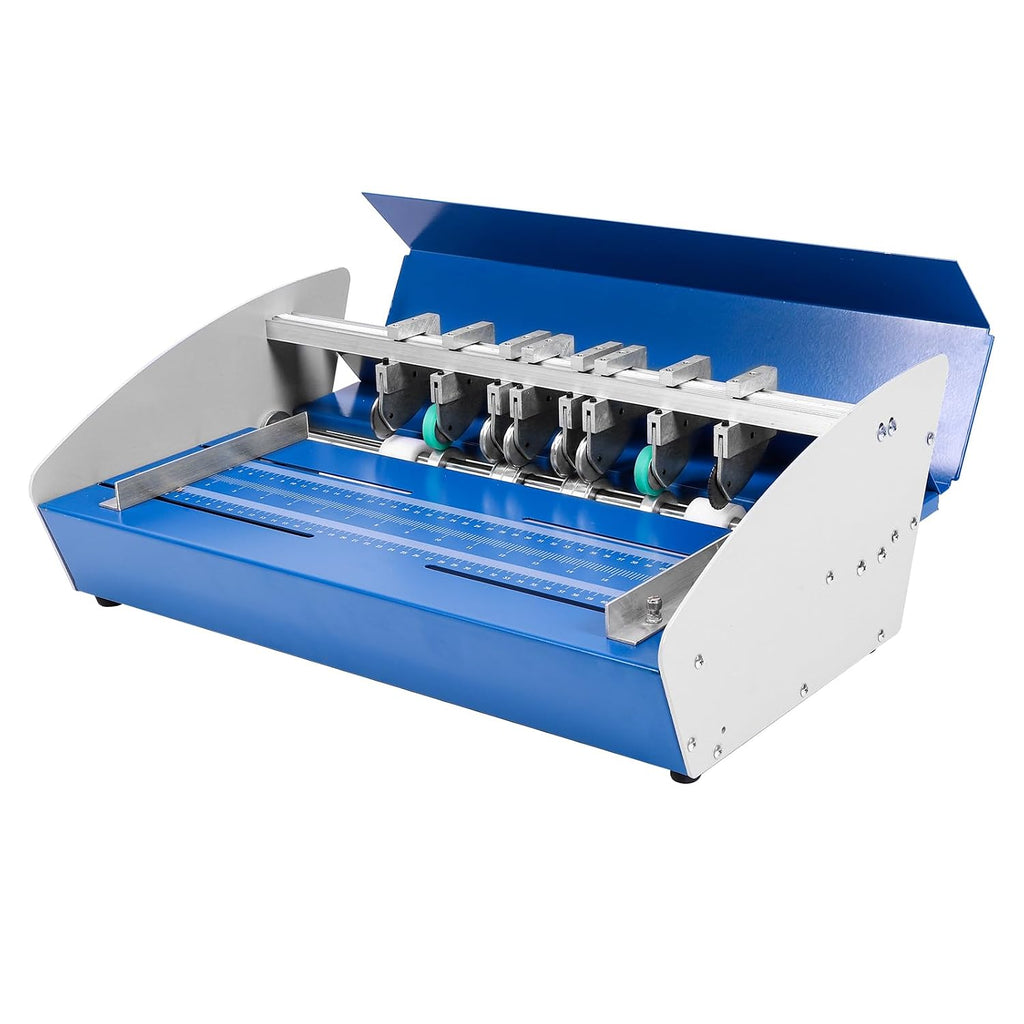 Creasing Machine Electric Paper Folding Machine with Scale Ruler 3-in-1 Business Card Cutter 460mm 110V for Cards Invitations Tickets