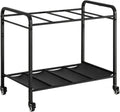 Organizer Exercise Mat Organizer Storage Rack Freestanding Utility Cart With Open Shelving Stainless Steel Body With Suitable for Home