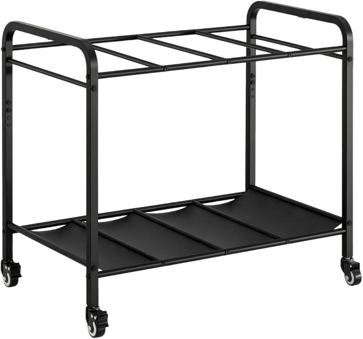 Organizer Exercise Mat Organizer Storage Rack Freestanding Utility Cart With Open Shelving Stainless Steel Body With Suitable for Home