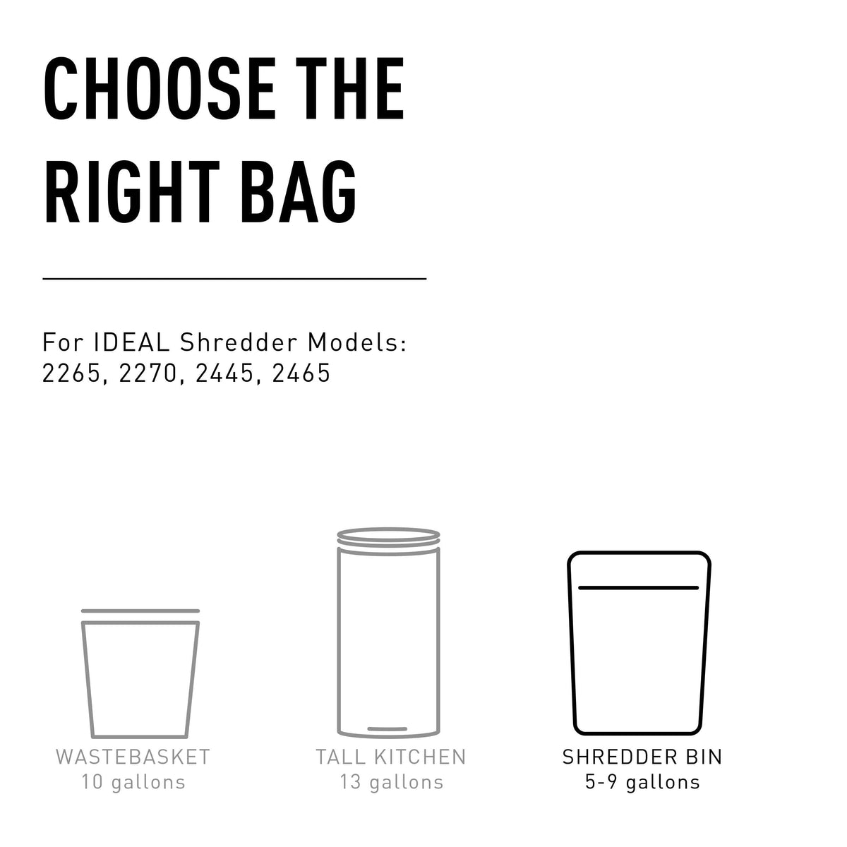 IDEAL AC0920H Shredder Bags â 20â x 47â Case of 80, Gusseted, 40-Gallon Capacity, Heavy-Duty Bags for IDEAL Shredder Models 2503, 2604, and 3104.