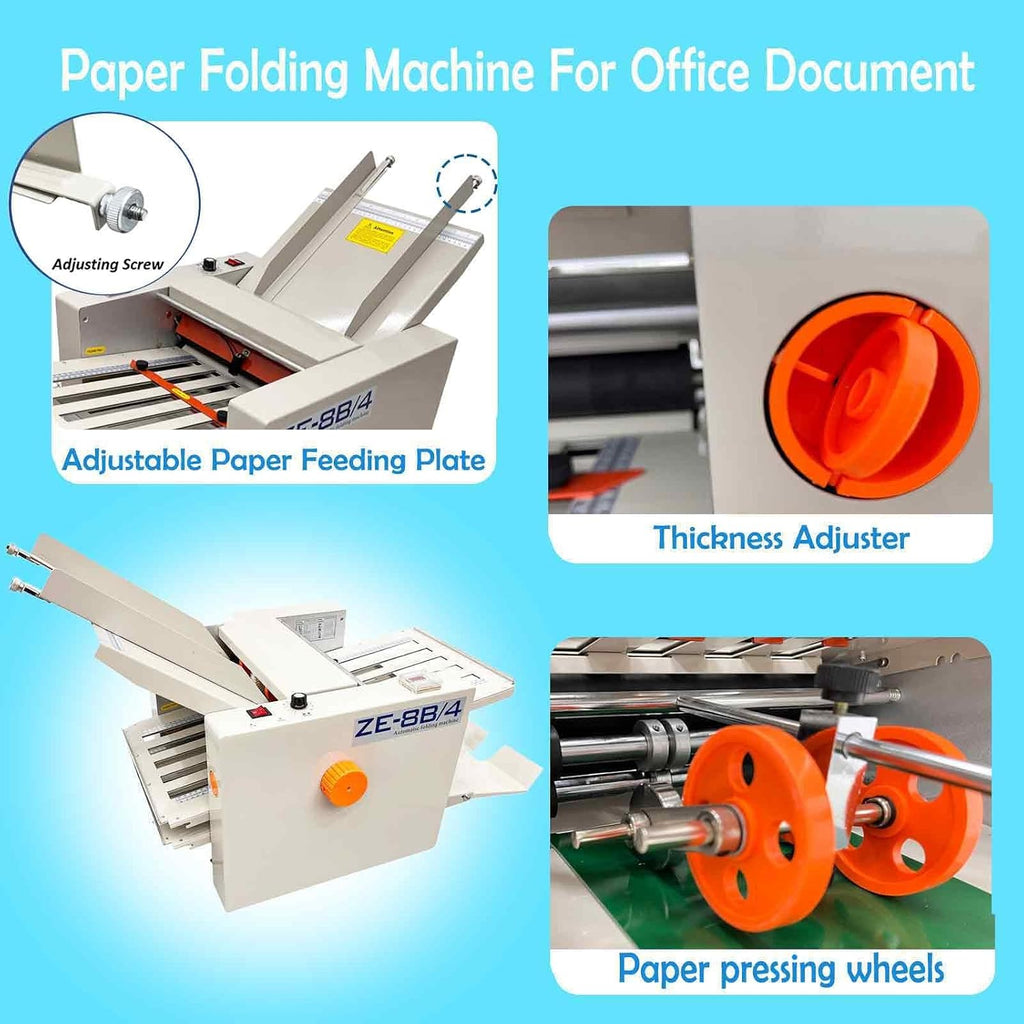 Automatic Paper Folding Machine, Electric Paper Folder with 4 Trays