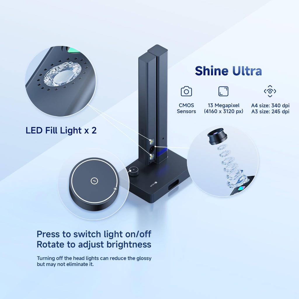 CZUR Shine800A3 Pro 8MP A3&A4 Document Scanner