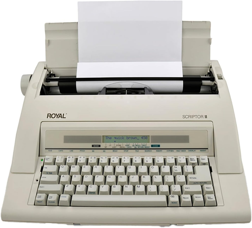 ROYAL 69147T Scriptor II Typewriter, White