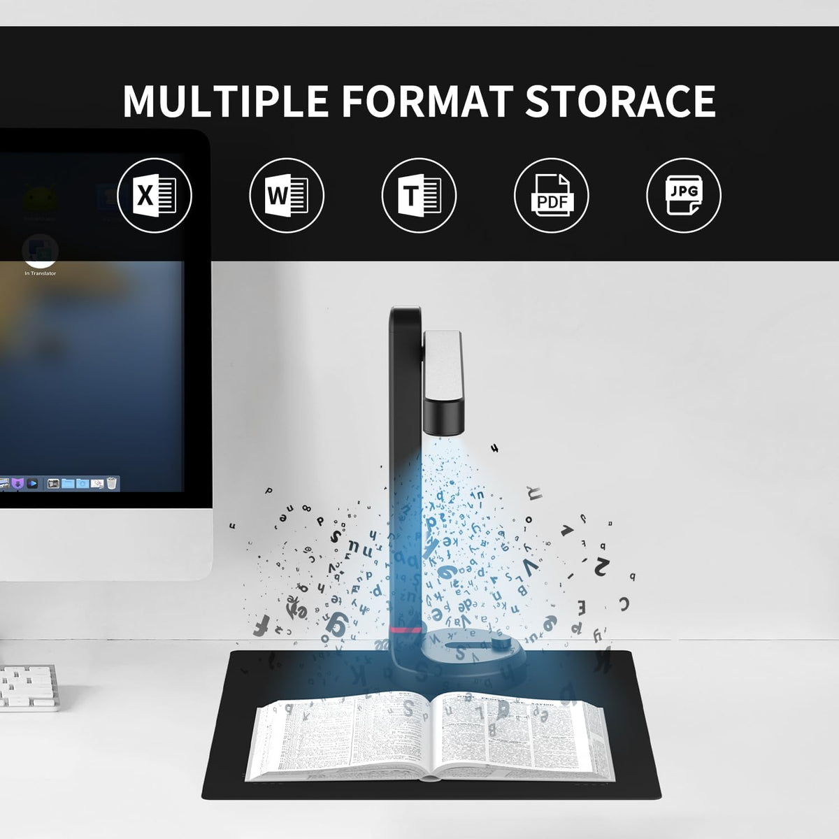 NetumScan 13MP Book Document Camera for Teachers with Windows,Mac OS,Linux