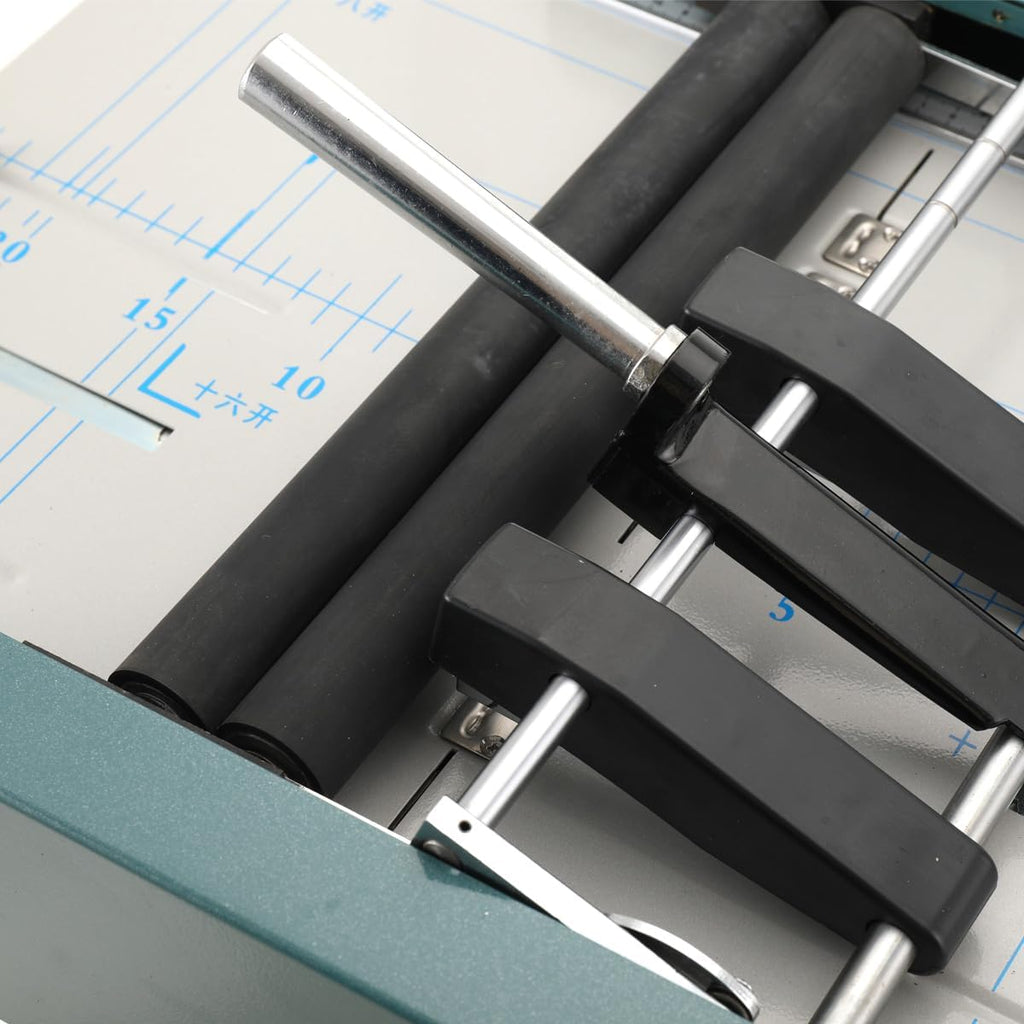 A3 Booklet Maker Folding and Stapling Machine, 110V Electric Saddle Stitch Book Binding Press, Automatic Creaser for Manuals Brochures Catalogs, Paper Folder Stapler Combo for Office School