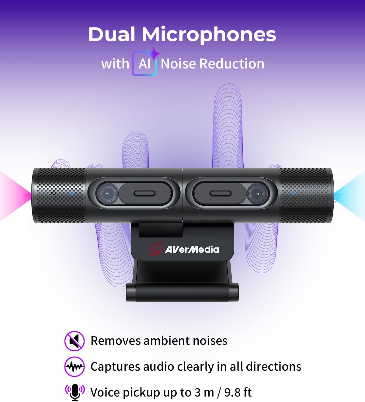 AVerMedia PW313D DualCam 2K Document Camera for Trading Cards, Miniatures
