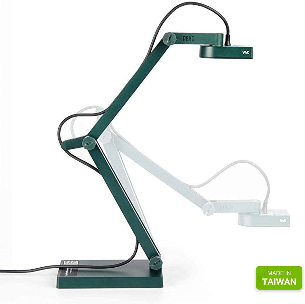 IPEVO V4K Ultra High Definition 8MP USB Document Camera â Mac OS, Windows, Chromebook Compatible for Live Demo, Web Conferencing, Distance Learning, Remote Teaching, Green
