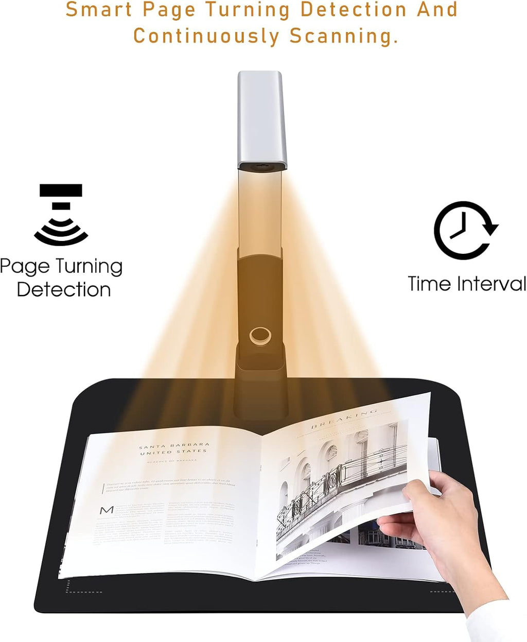 Document Cameras Scanner,10MP CMOS,Visual Presenter Max A3 Size,OCR Technology,W/LED Light and Micphone,Easy-to-Use Tools for 100P Book Scanner PDF, Portable for Teacher,Classroom and Conference