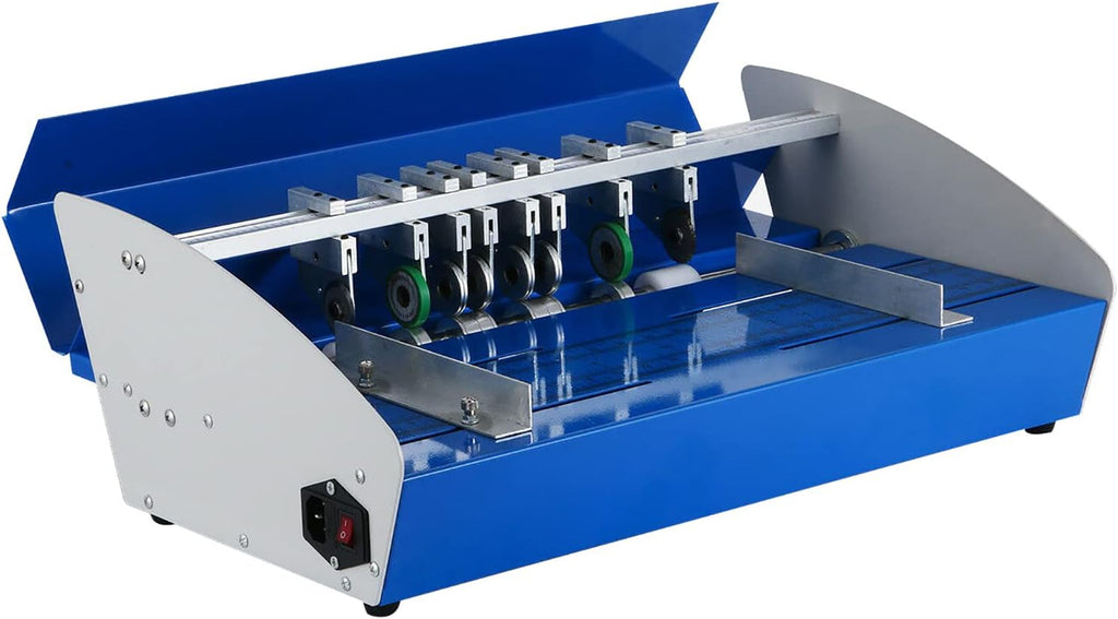Electric Multi-Function Creasing Machine, Paper Cutter Perforating Die Scoring Dotted Line Tools for Books Photos, Extended Bench & Precise Scale, 20X15X8.5 inch