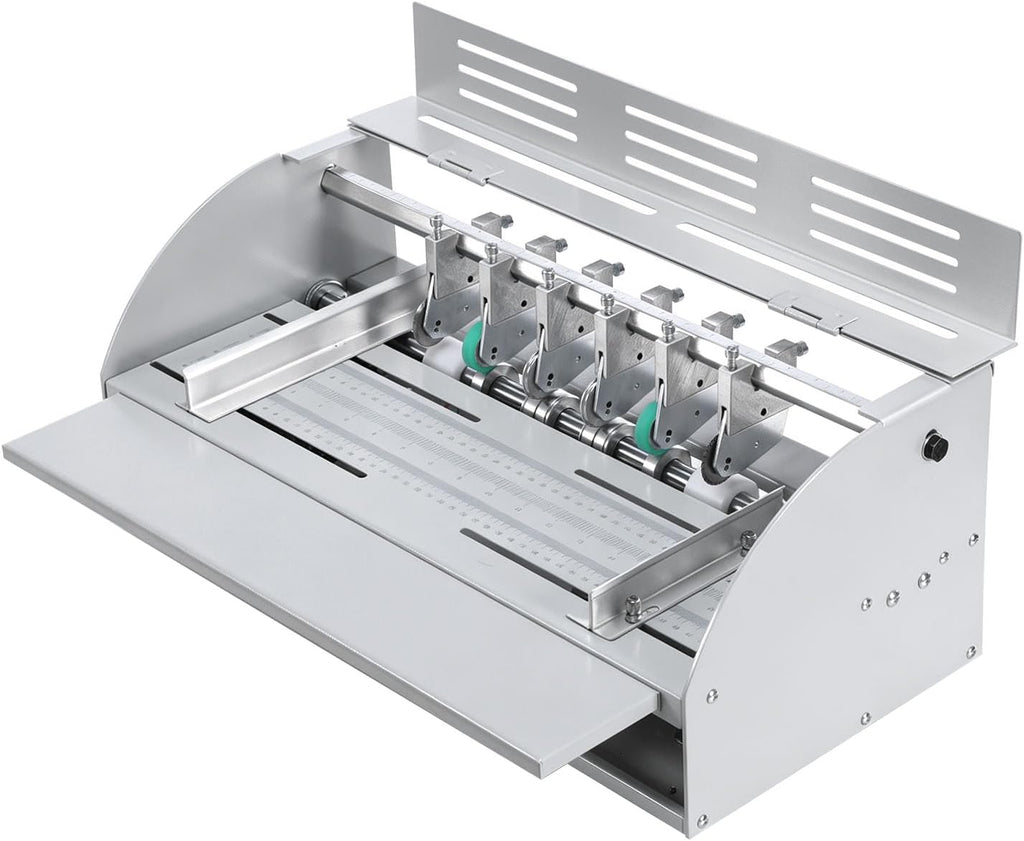 3-in-1 Electric Paper Creasing and Folding Machine - Adjustable Speed 0-100