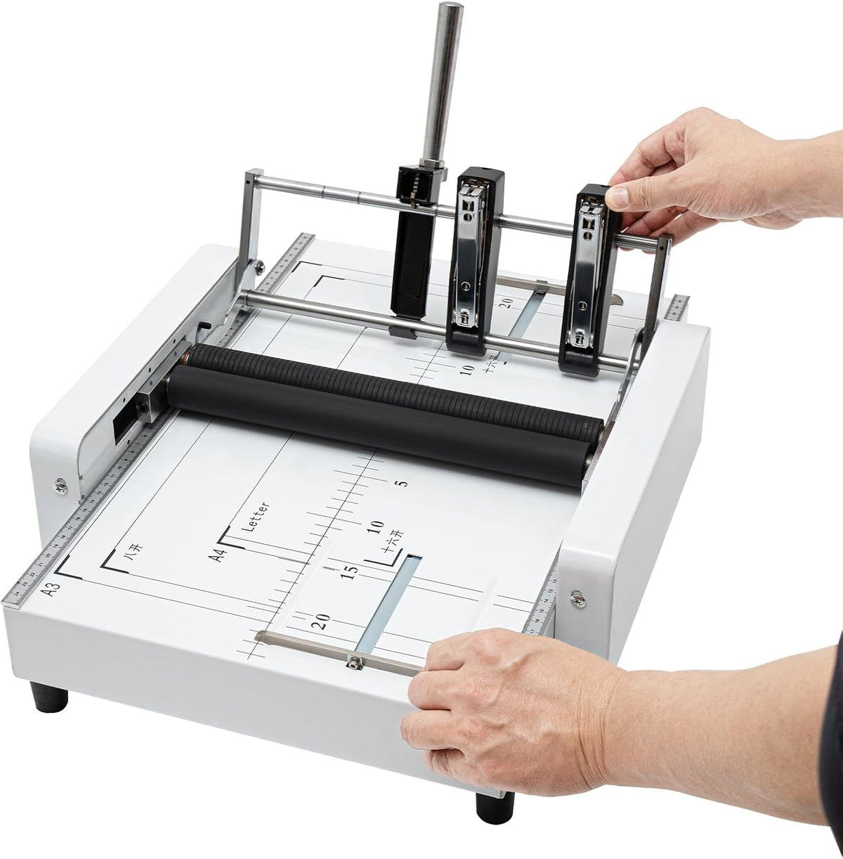 60w Stapler, Booklet Maker Machine, A3 Paper Folding & Binding Machine, for Office Documents, Brochures and Booklet Making, Professional Book Stapling Machine