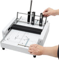 A3 Booklet Folding Binding Machine, 110V 60W Paper Folding and Binding Machine, Booklet Folder Stapler 2 in 1 Multifunctional Automatic Book Maker Stapling Machine for Schools, Print Stores, Offices