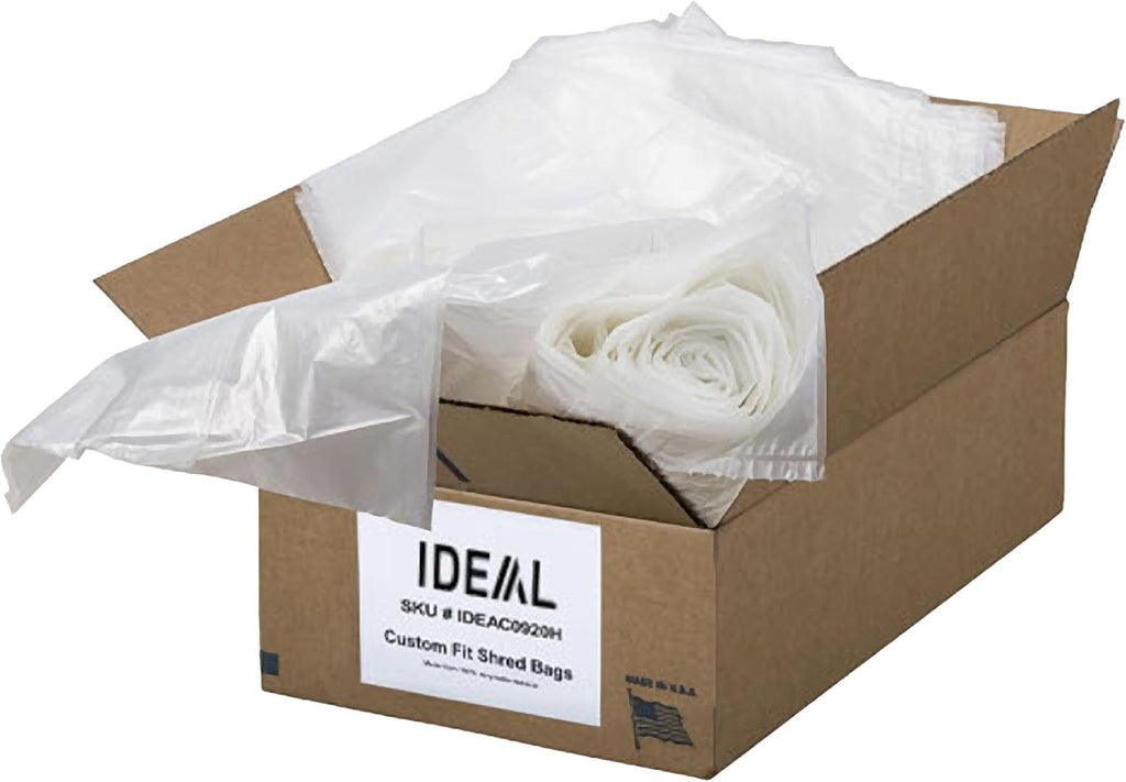 IDEAL AC0920H Shredder Bags â 20â x 47â Case of 80, Gusseted, 40-Gallon Capacity, Heavy-Duty Bags for IDEAL Shredder Models 2503, 2604, and 3104.