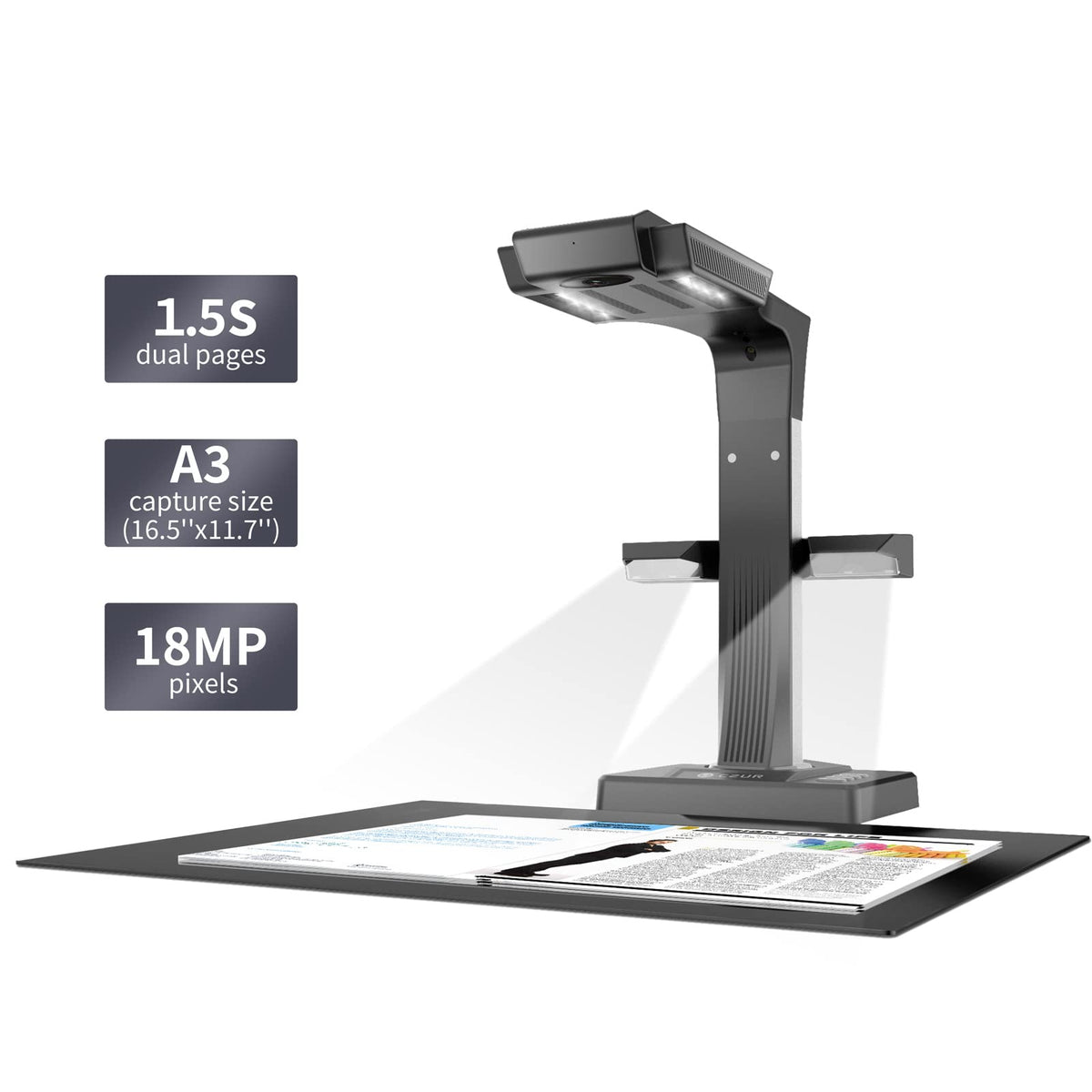 CZUR ET24 Pro Professional Book Scanner, 24MP Document Camera