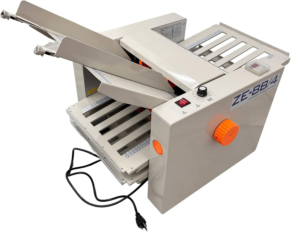 TECHTONGDA Automatic Paper Folding Machine 2"x3" up to 12"x27" Folded Size 110V