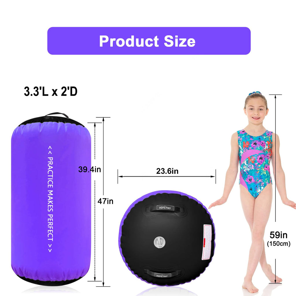 VOFiTNY Inflatable Gymnastics Air mat Tumbling Track for Home