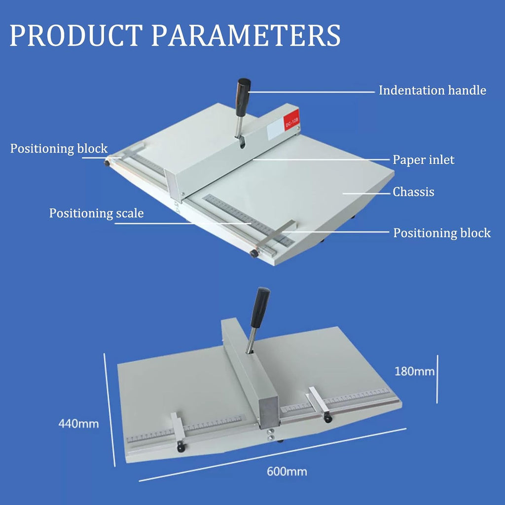 Creaser Scorer Manual Paper Creaser Creasing Machine Extended Positioning Block Paper Folder Folding Machine with 2 Magnet Backs - Heavy Duty A4 Paper Card Folder Scoring Tool for Office