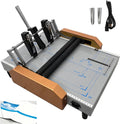 Automatic Booklet Maker Binding and Folding Machine, Max 12.48"x17.32", Folds 17 Sheets 80g Paper, 5 Stapling Positions for A3 Brochures Books Atlases