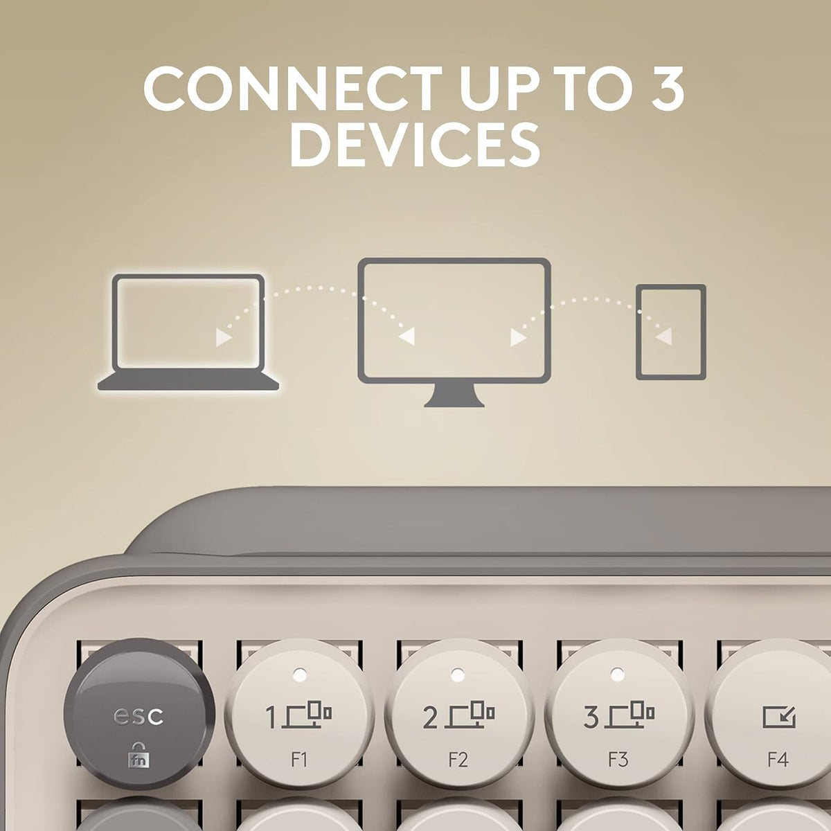 Logitech POP Keys Wireless Mechanical Keyboard with Emoji Keys - Mist