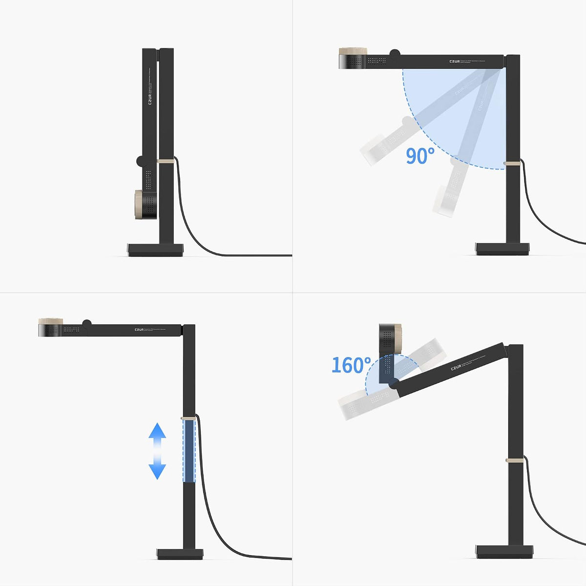CZUR Fancy Pro 8MP USB Document Camera for Teacher - Black