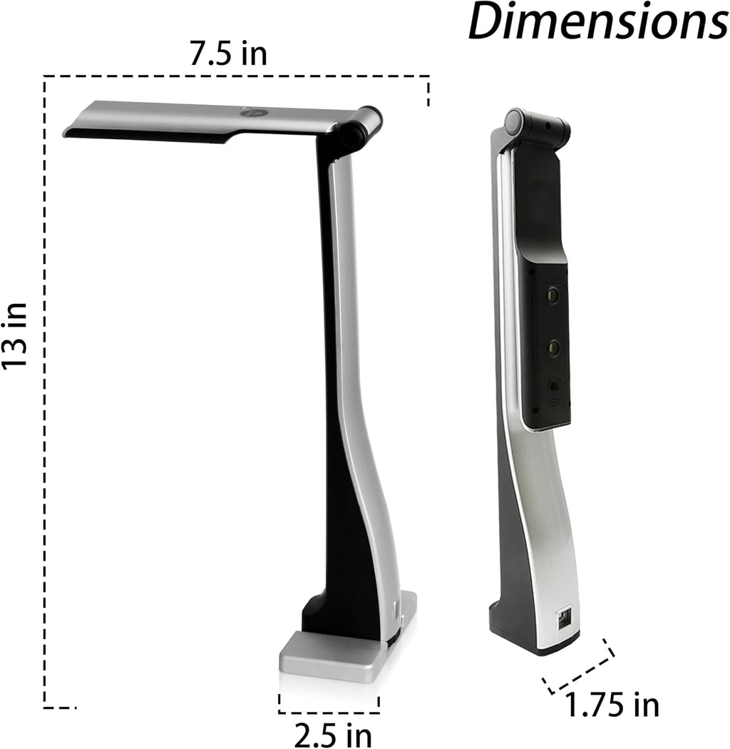 ScannerCam 22 Portable 8.0 MP USB Document Camera with Built-in Mic and LED Light for MAC, PC, Chromebook. Designed for Online Learning, Web Meeting and Document Scanning