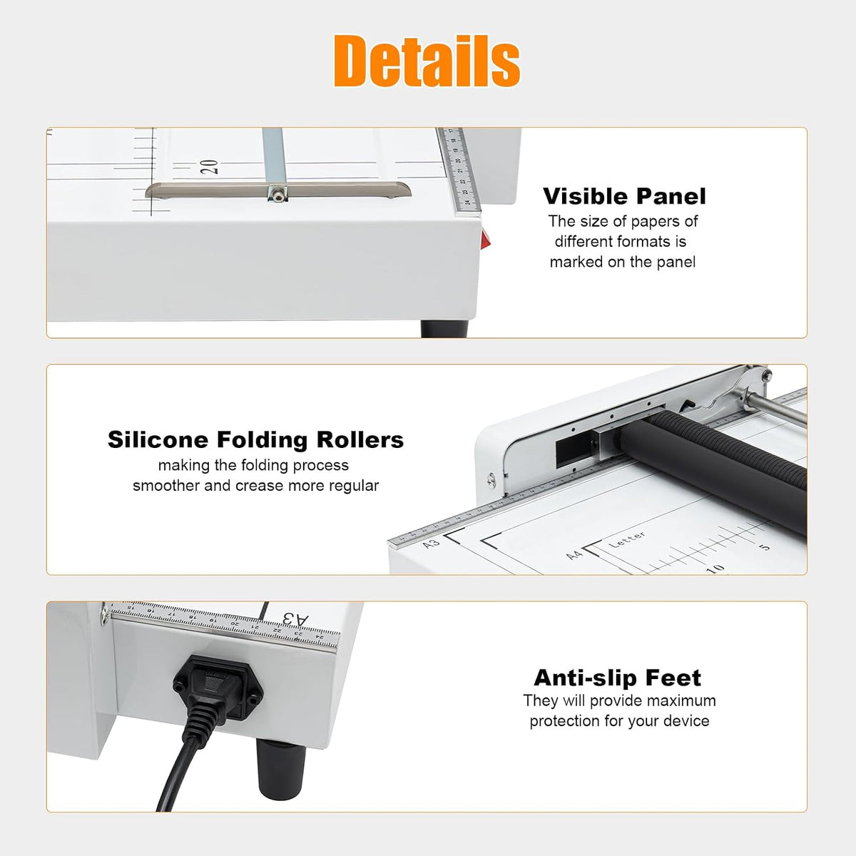 Booklet Folding Binding Machine, A3 110V Paper Folding Machine 2 in 1 Multifunctional Automatic Book Maker Stapling for Schools Print Stores Offices & Factory