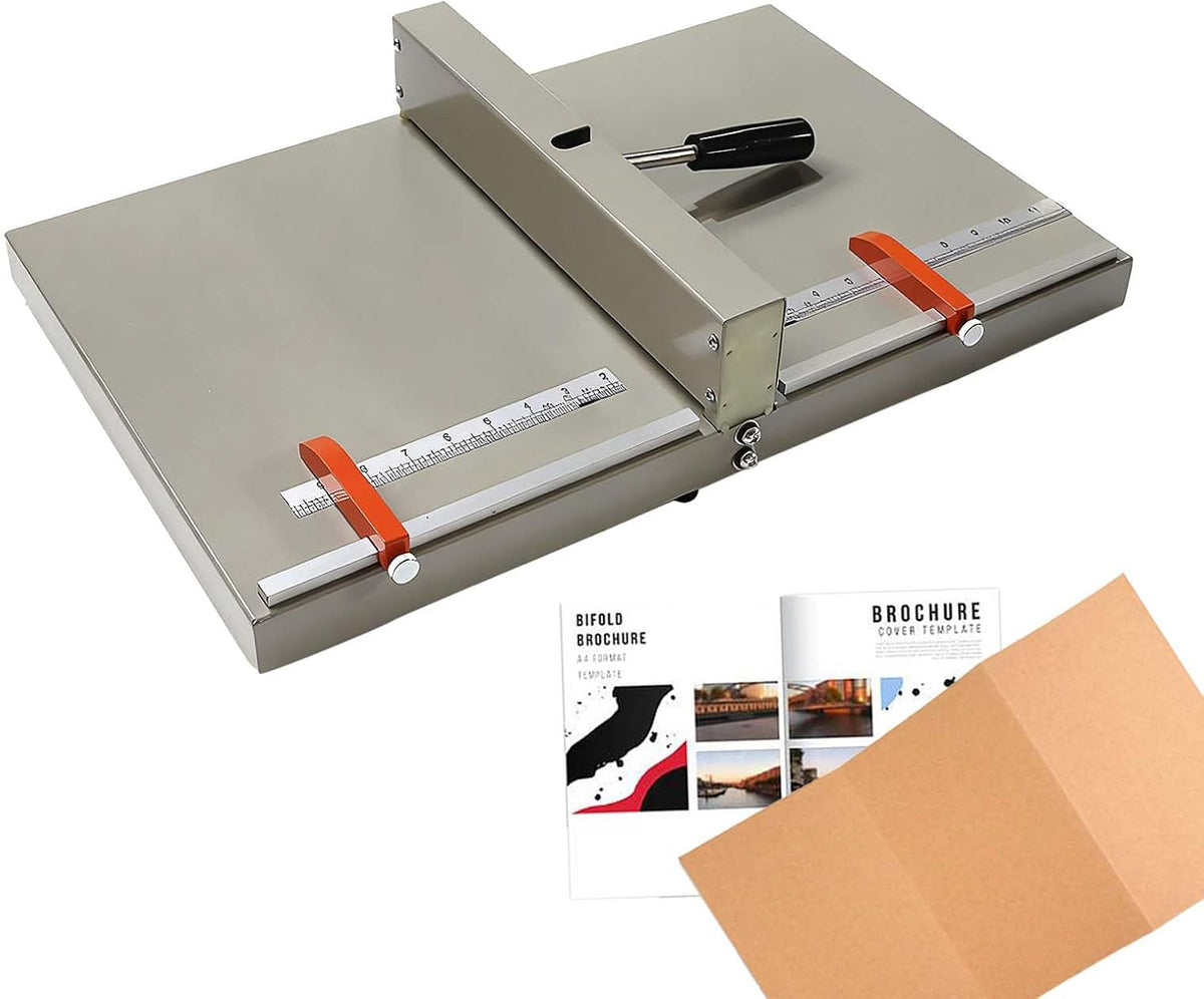 14In Manual Creasing Machine, Paper Creaser with Precise Scale & Positioning Blocks, Folding Creaser, Paper Folding Machine for Files, Cards, Brochures, Invitations