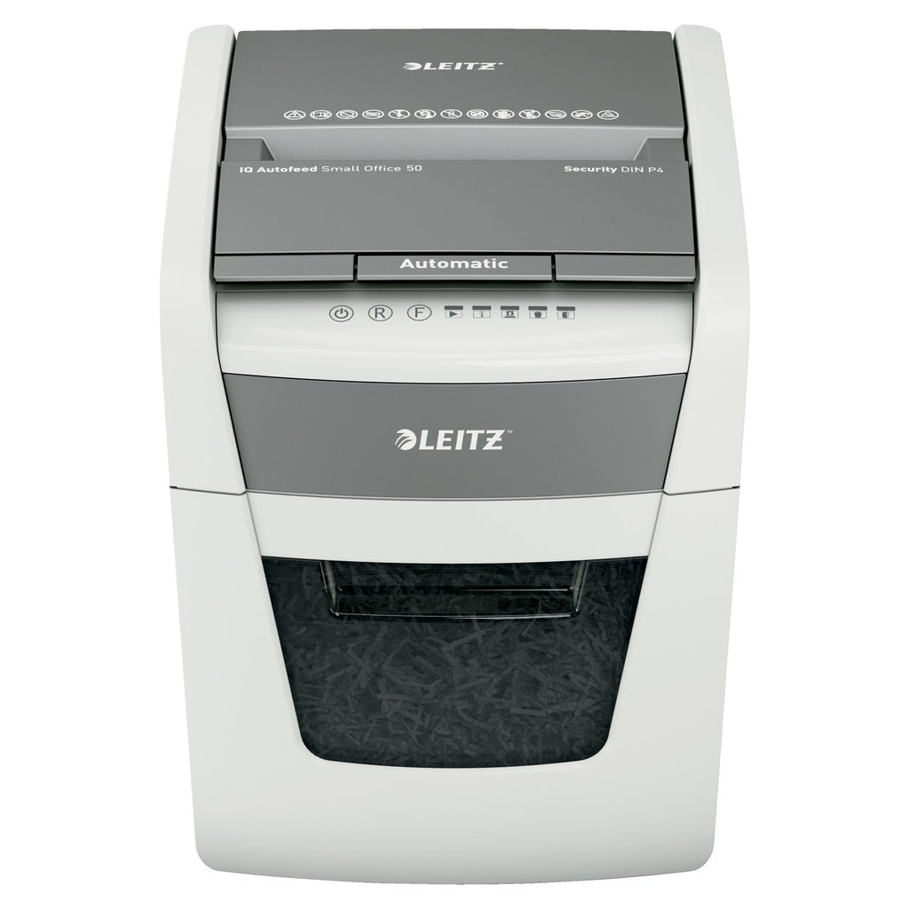 Leitz IQ Paper Shredder, Cross Cut, 10 Sheet, 6 Gallon Bin, P4 Security, Slim, Anti-Jam, Home Office (170004)