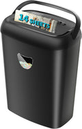 14 Sheet Cross Cut Paper Shredder, Heavy Duty Home Office Shredder with 6.6 Gallon Basket, P-4 Security Level, Jam Proof Design for Home and Office