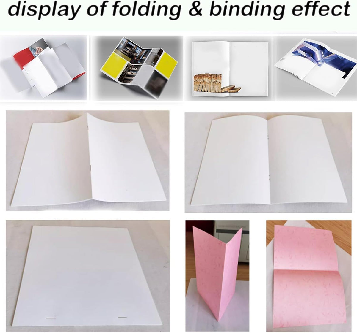 INTBUYING A3 Booklet Maker 3in1 Folding Binding Machine 17sheets Capacity Paper Booklet Binder Maker Folding Stapling 110V 60W 5 Stapling Positions