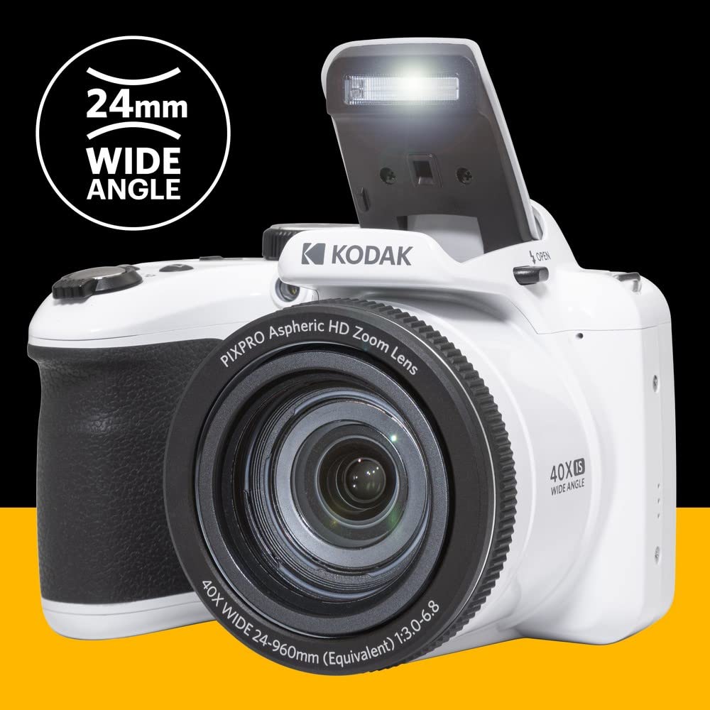 KODAK PIXPRO AZ405 20MP Digital Camera, 40x Optical Zoom, AA, OIS, Black