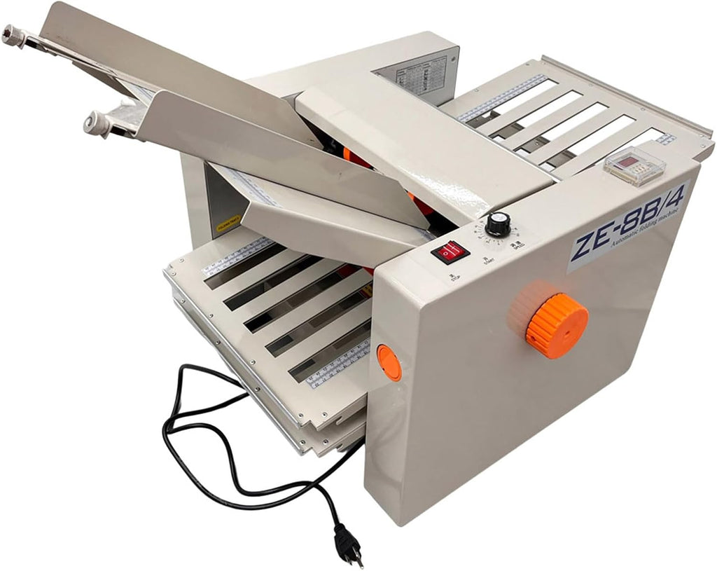 Document Folder Automatic Paper Folding Machine with Four Folding Tray Digital Display Adjustable Speed for Folding Files Business Letters Product Manuals Instructions