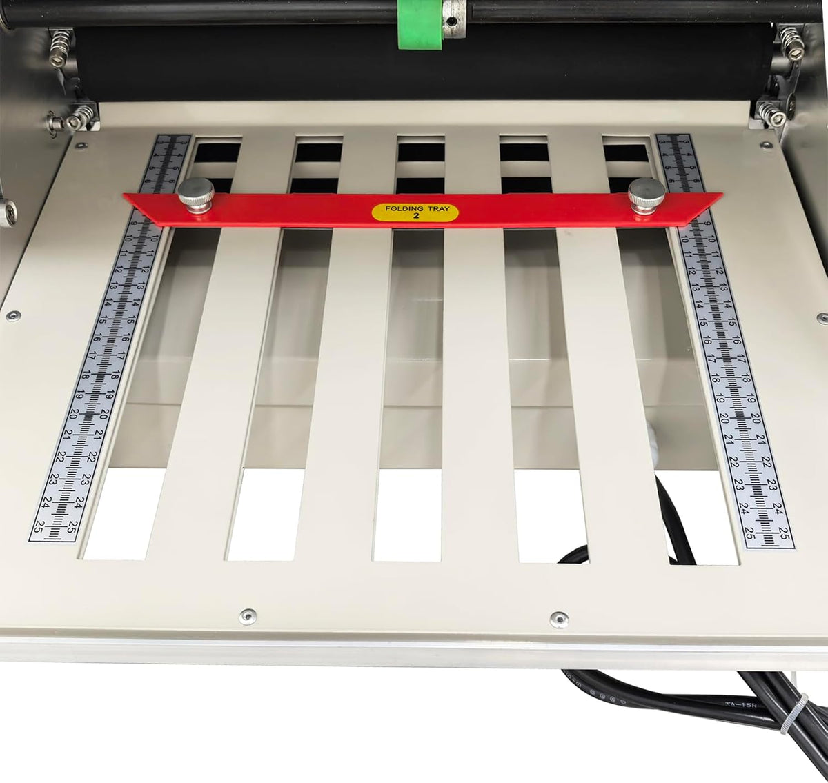 TECHTONGDA Automatic Paper Folding Machine with Counter and Adjusting Speed 110V Desktop Fold Paper 2 * 3in to 12 * 27in Fold Sizes, Max Speed 262ft/min for Offices, Schools