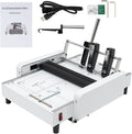 A3 Folding Binding Machine, 2-in-1 Paper Folder Machine 60W Letter Folding Machine Book Printing Machine Booklet Maker About 200-300 Books/H Max. Binding 20 Sheets with Visible Panel