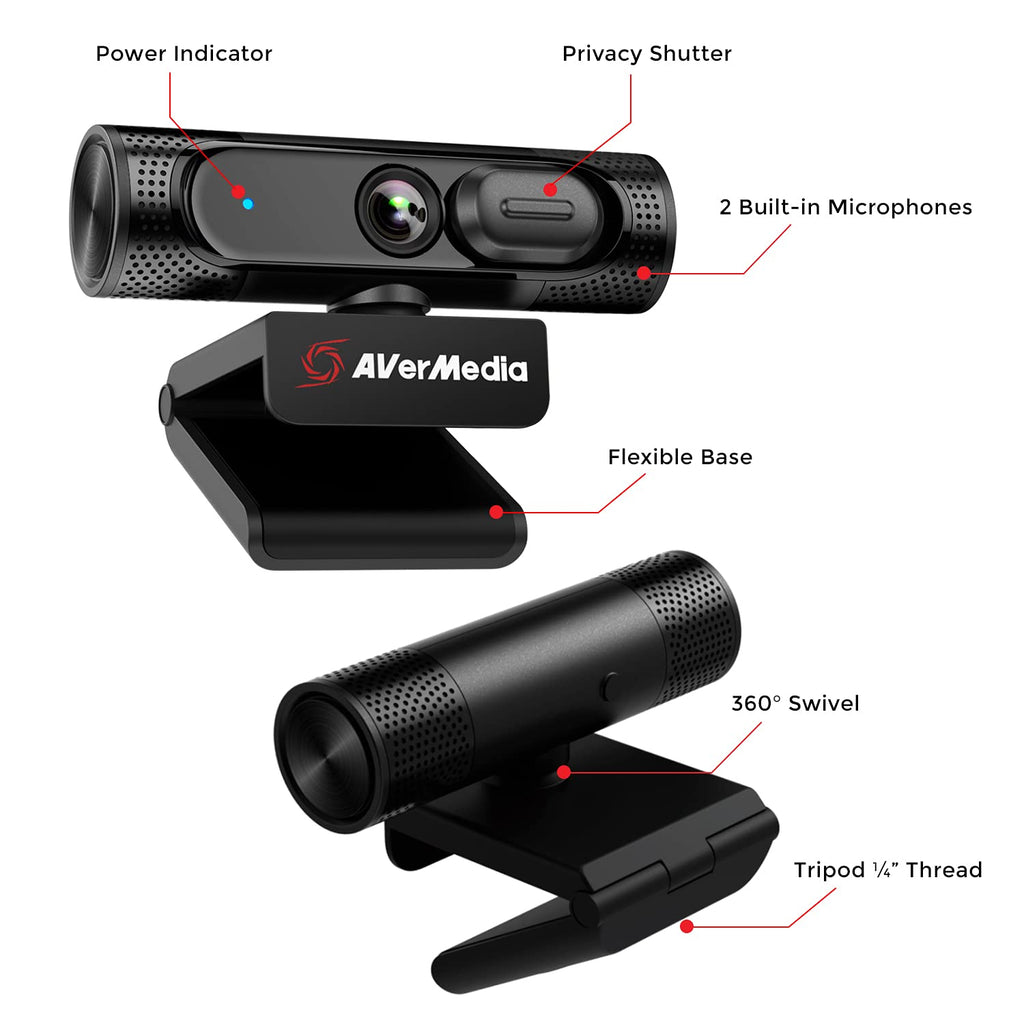 AVerMedia PW313D DualCam 2K Document Camera for Trading Cards, Miniatures