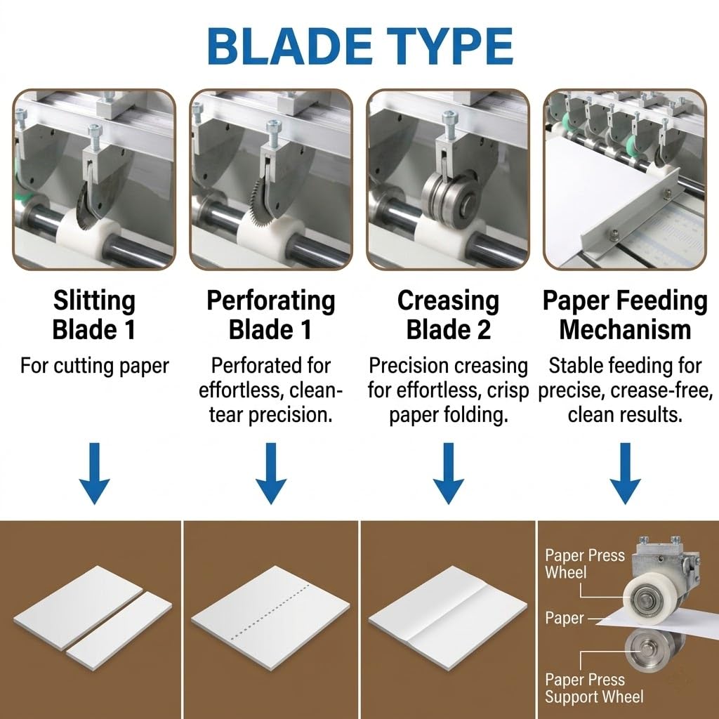 Electric Creasing Machine and Perforator 110V Desktop Folder