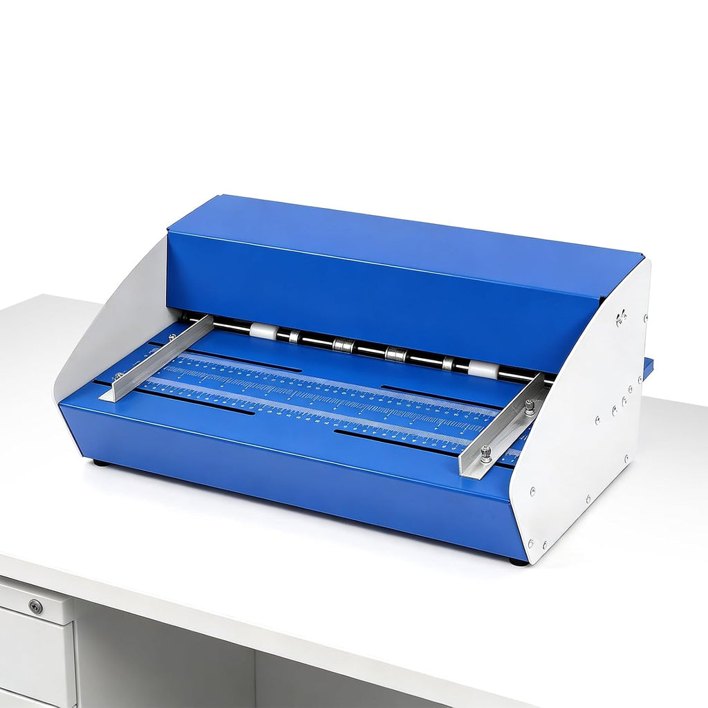 3-in-1 Electric Paper Folder Machine with Scale Ruler Business Card Cutter 460mm 110V for Photos Documents Menus Envelopes Note