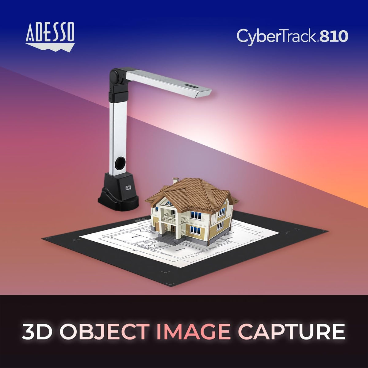 Adesso Cybertrack 810 8.0-MP Fixed-Focus Document Camera for Windows
